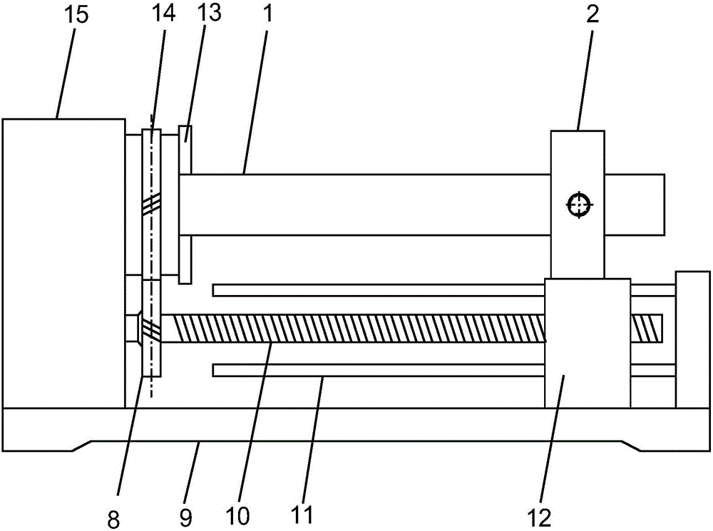 Oil drill rod circumferential surface rust removing device