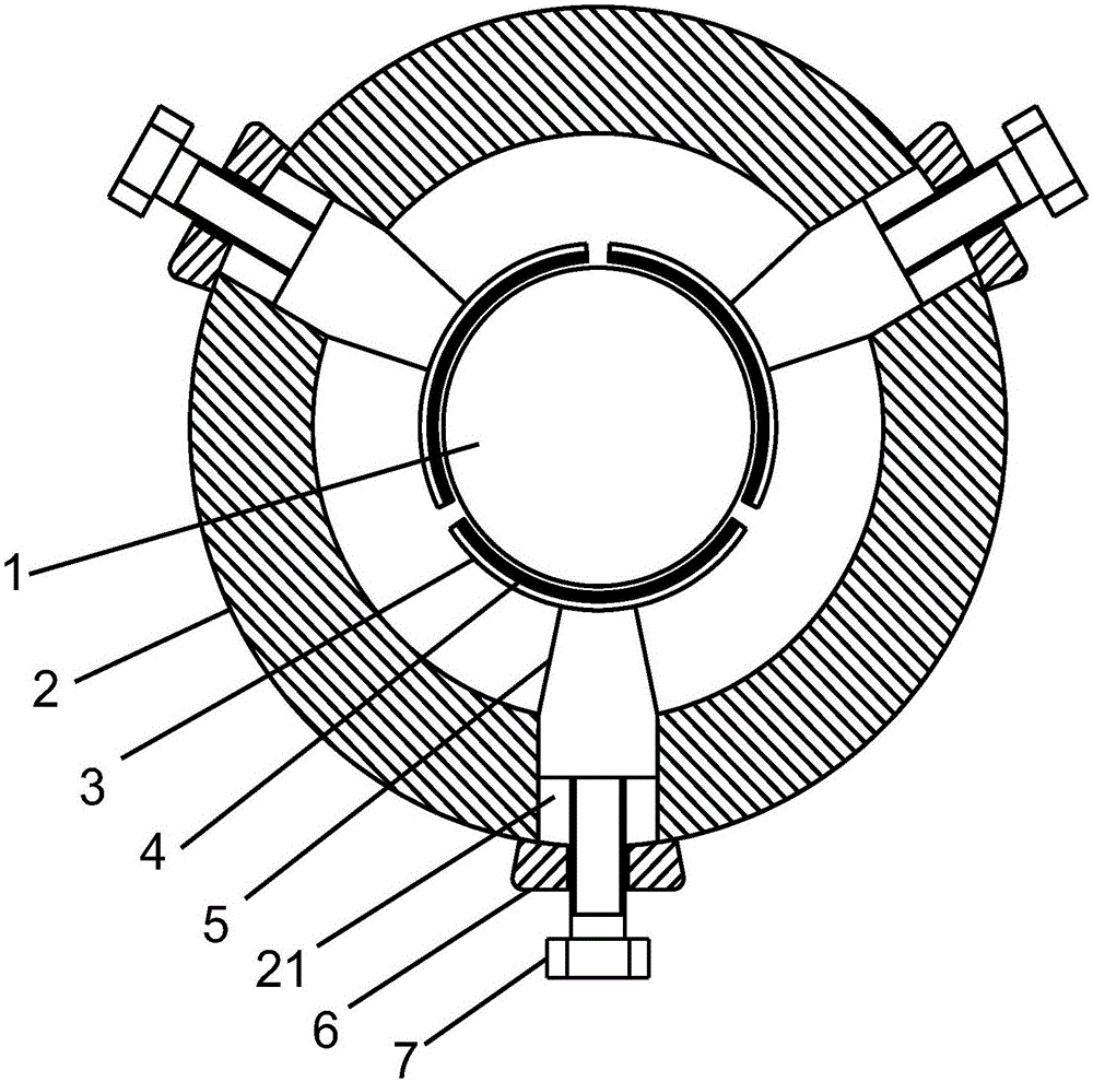 Oil drill rod circumferential surface rust removing device