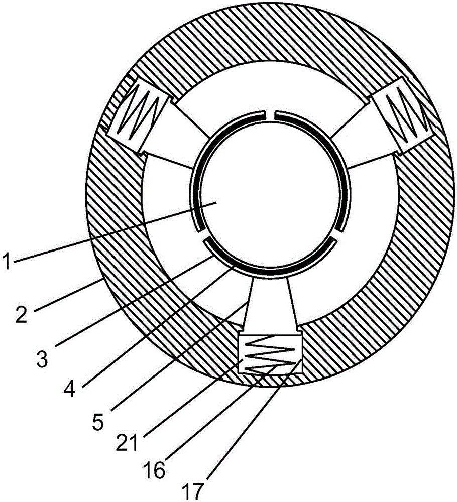 Oil drill rod circumferential surface rust removing device