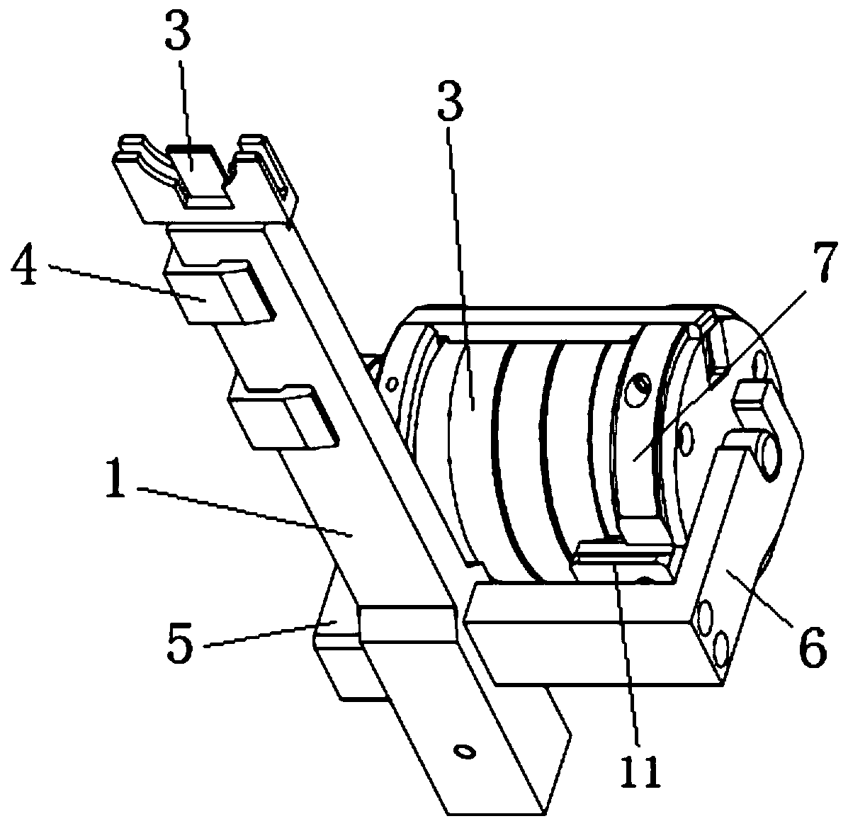 Positioning CT detecting tool for strip cable workpiece