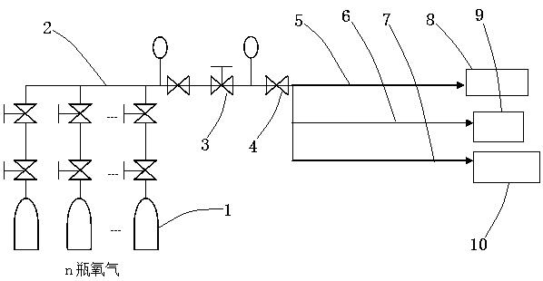 Steam oxygenating step-down pressure blowing system and method for boiler