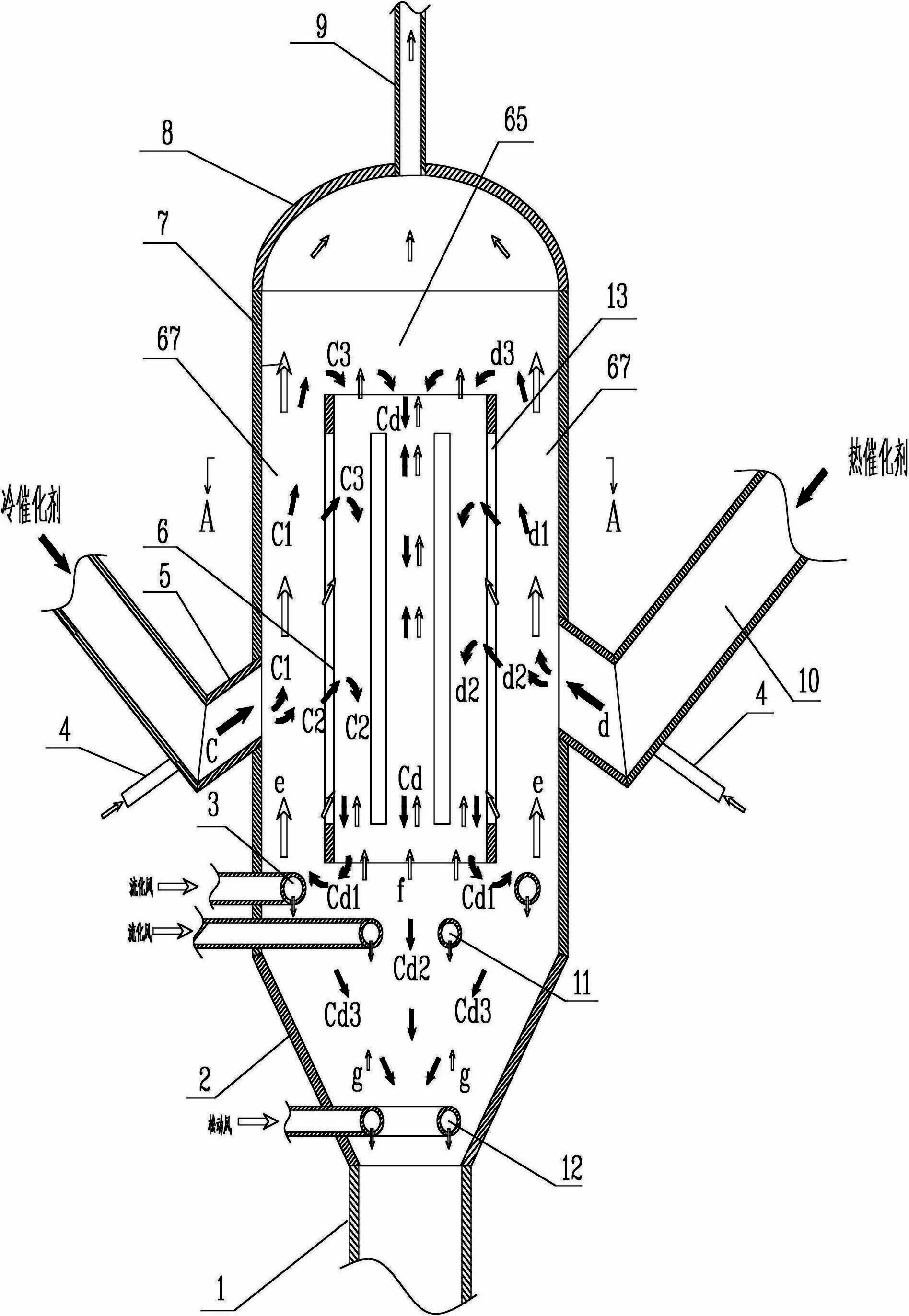 Circulating method for cold regenerated catalyst and catalytic cracking reaction regenerating system