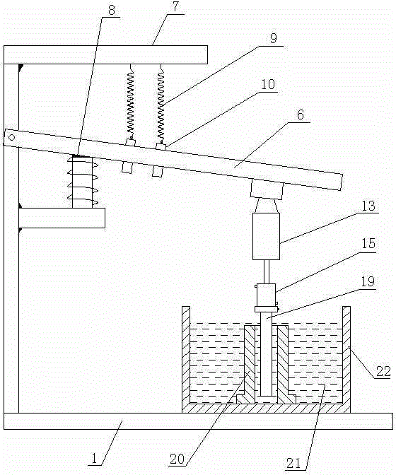 Slurry pump cylinder sleeve internal surface electroplating restoration anode rotation vibrating apparatus