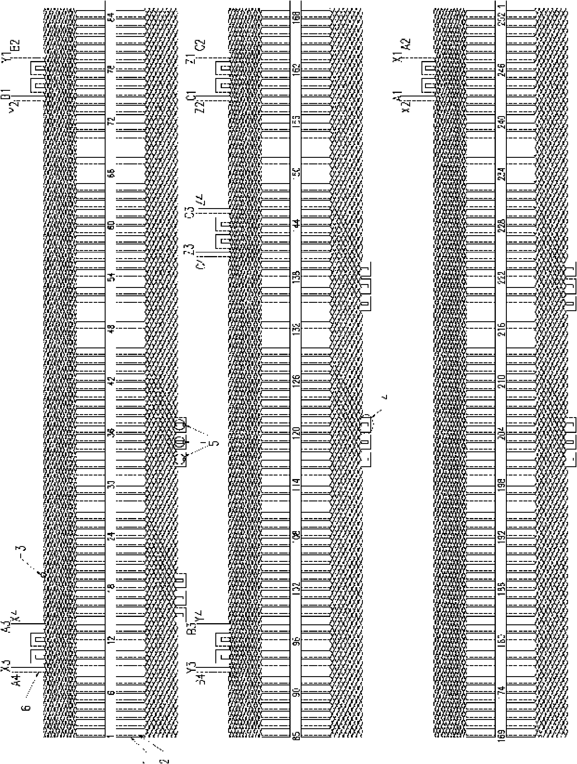 252-slot and 14-pole asymmetric four-branch two-layer three-phase stator winding