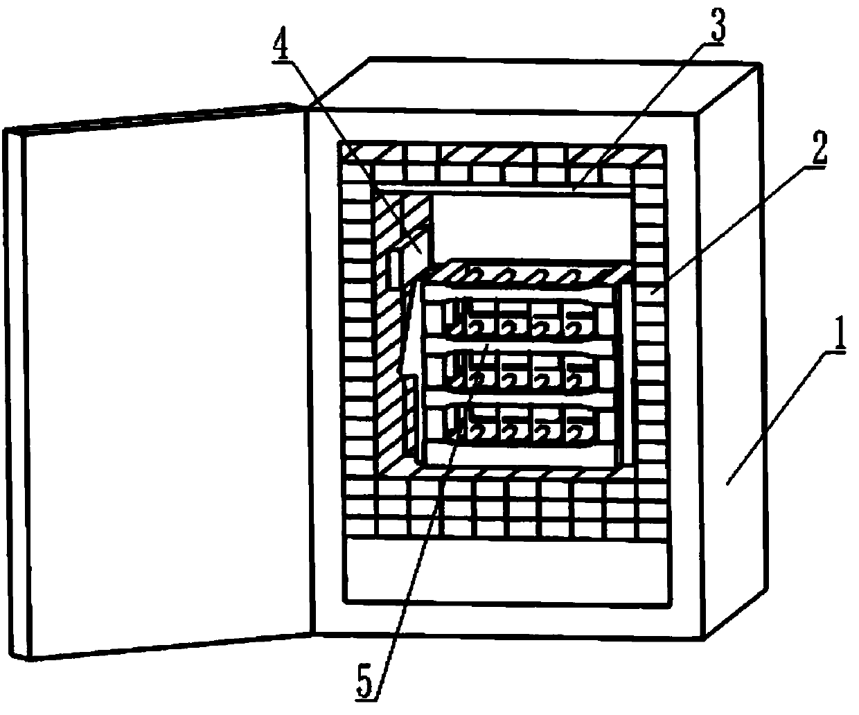 Energy-saving type heat treatment heating furnace for grinding balls