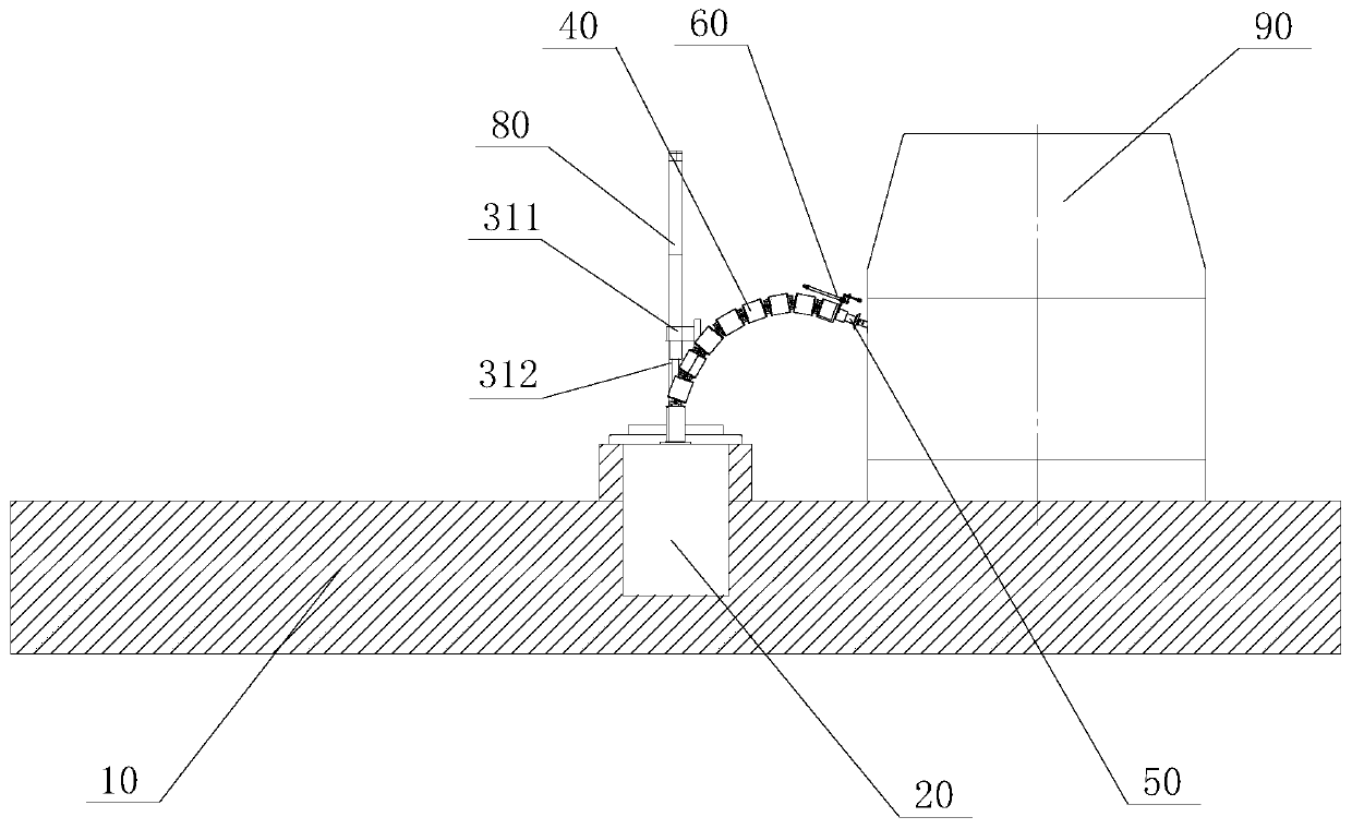 Snake arm refueling robot device and system