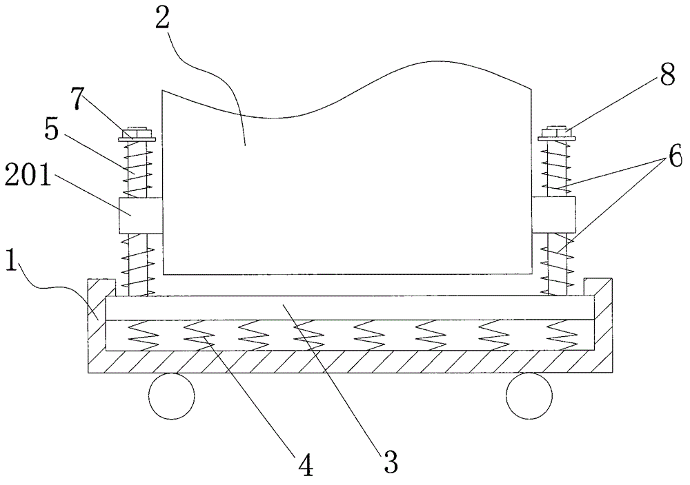 Damping device for computer mainframe box