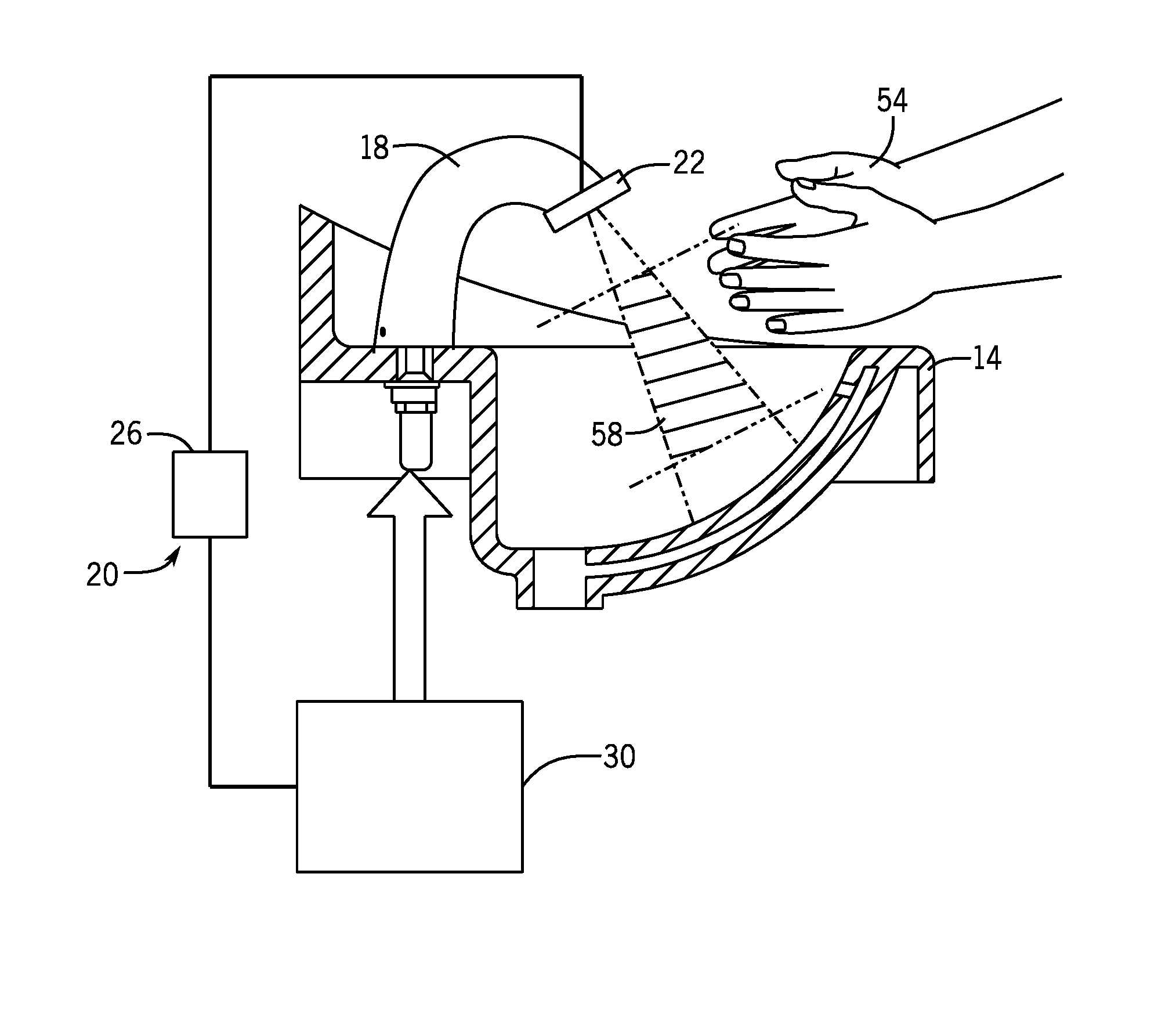 Time-of-Flight Recognition System for a Bathroom Fixture