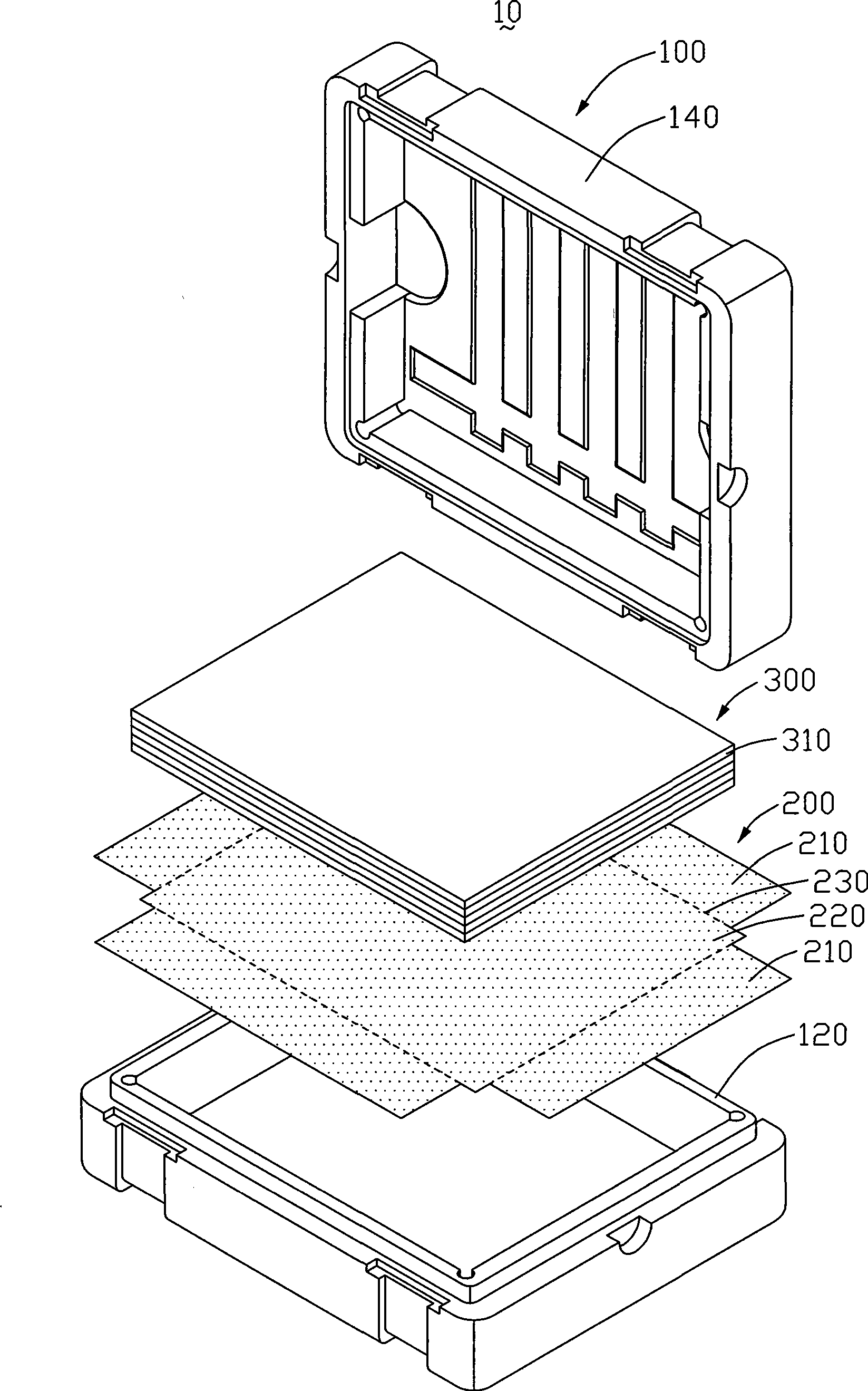 Packing box for transporting glass base plate