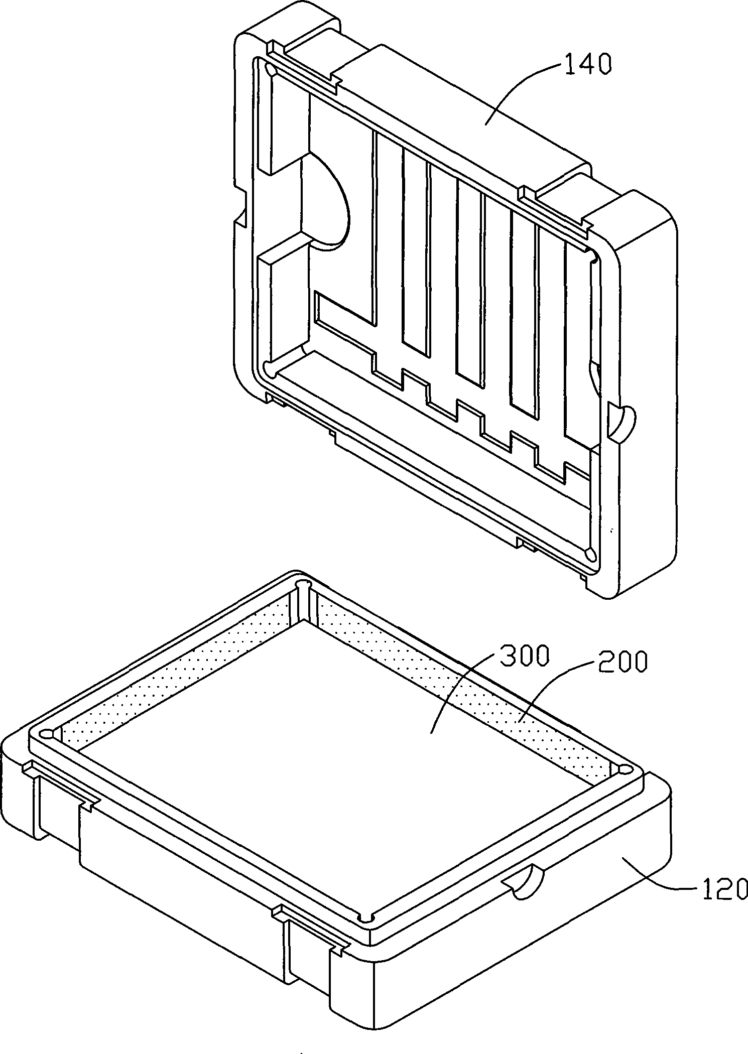 Packing box for transporting glass base plate