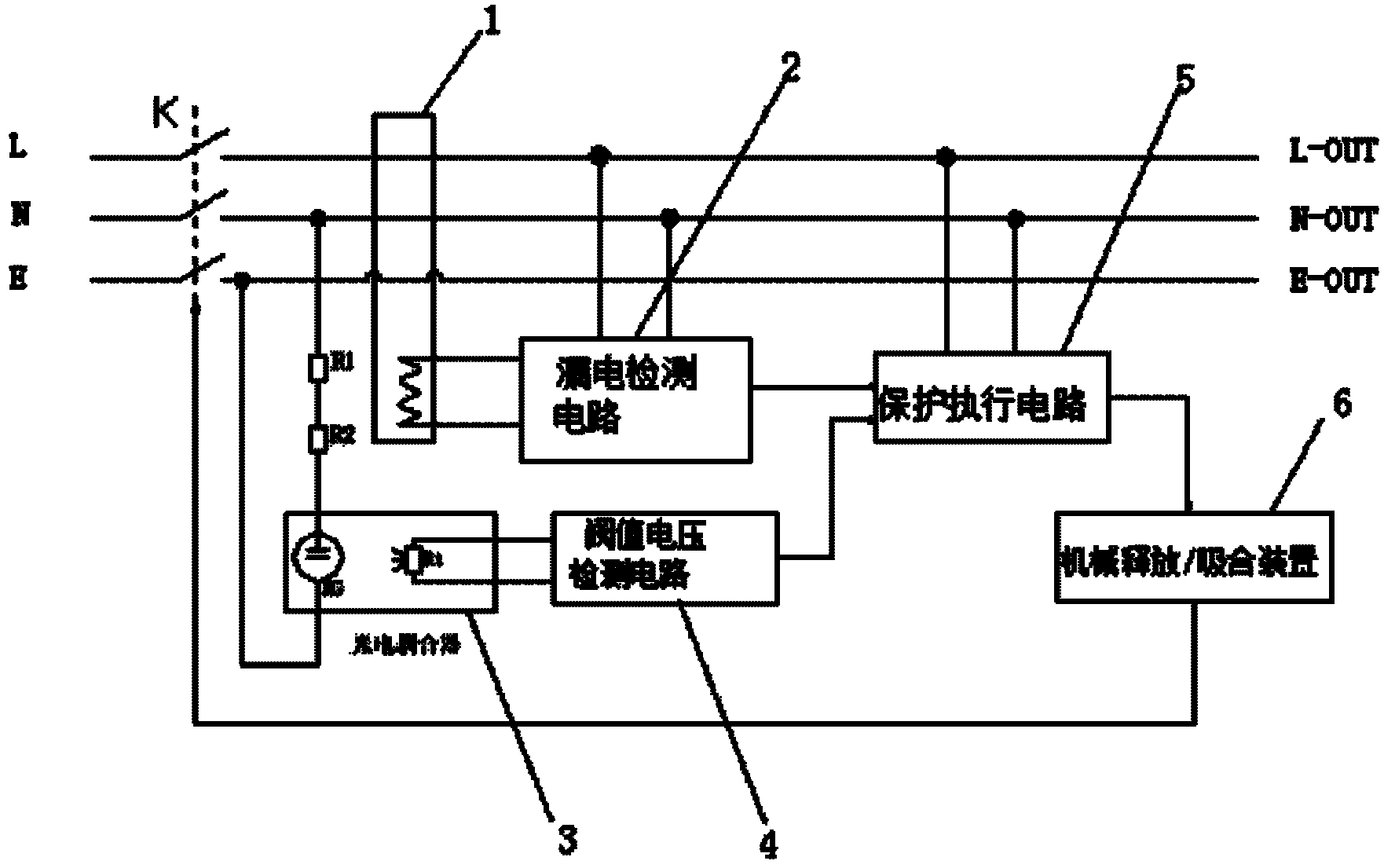 Voltage detection leakage protection device for electric water heater