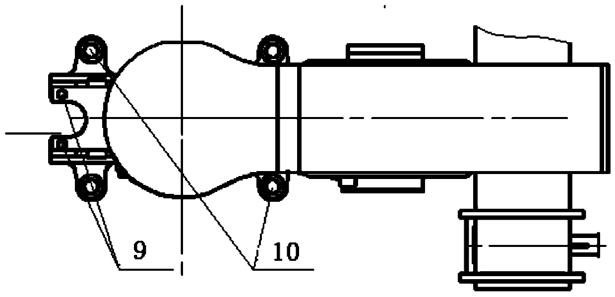 A rotating arm type axle box preloading assembly device and method