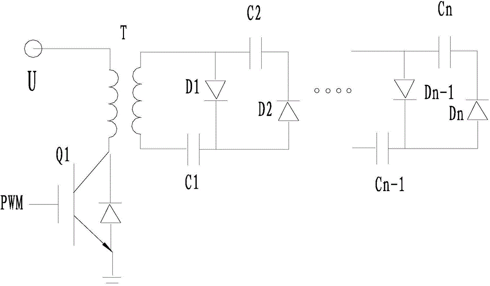 Air purifier and high-voltage power source control method thereof