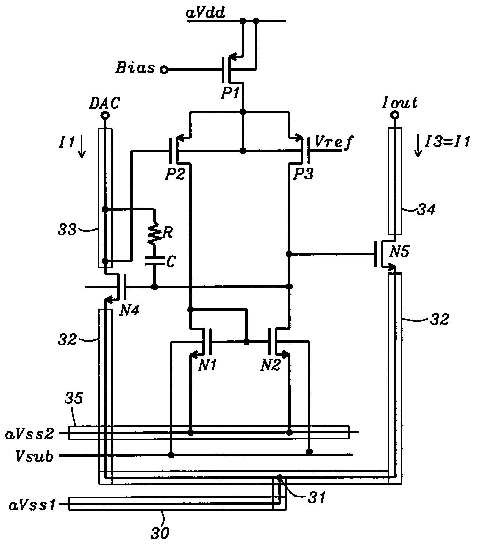 Method for implementation of a low noise, high accuracy current mirror for audio applications