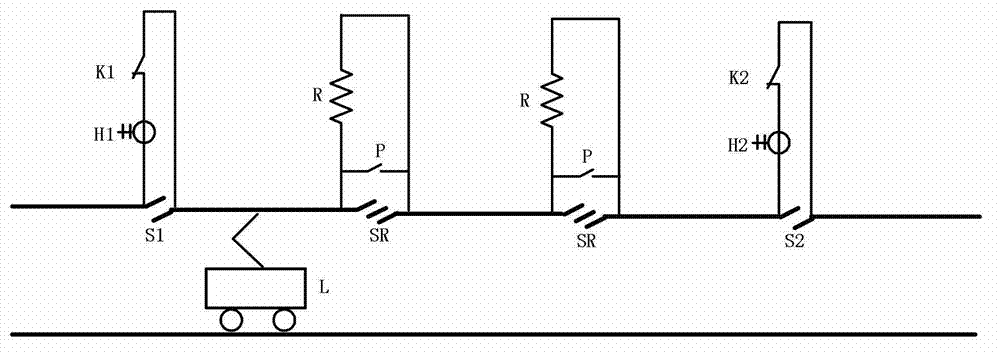 Damping type automatic -passing phase separation switching device for electrified railways