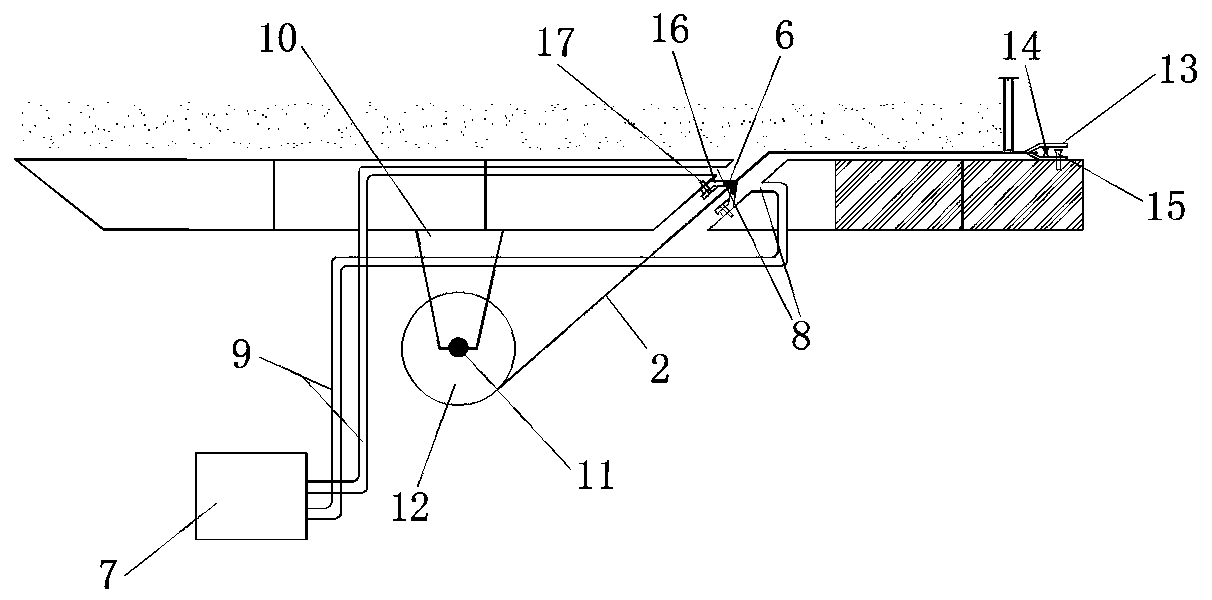 Device for preventing backward soil movement in construction by using rectangular jacking pipe and construction method of device