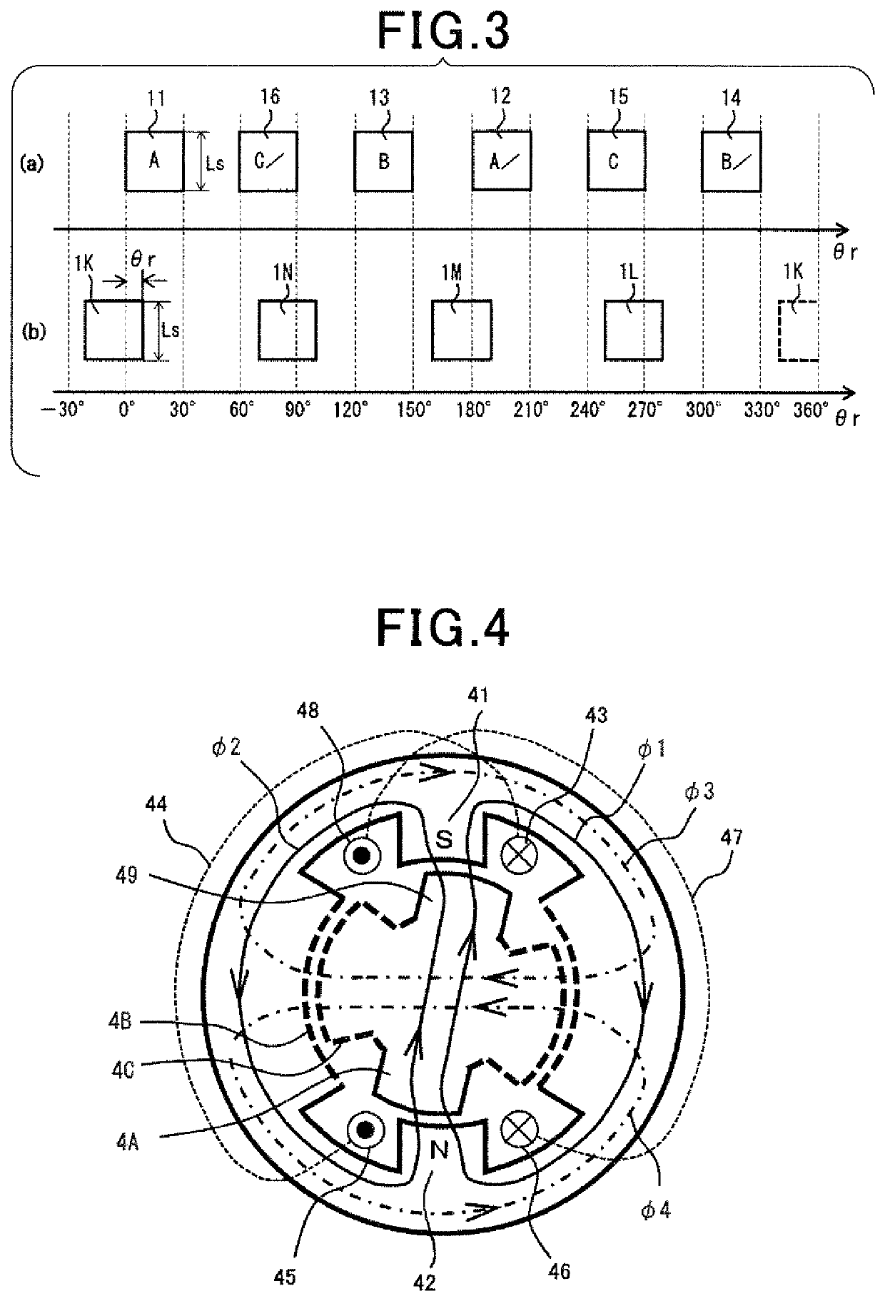 Motor and control device therefor