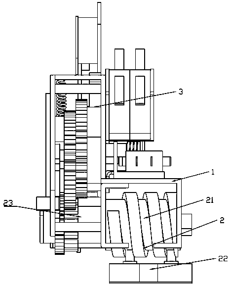 A low-voltage draw-out switch cabinet propel interlocking mechanism