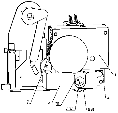 A low-voltage draw-out switch cabinet propel interlocking mechanism