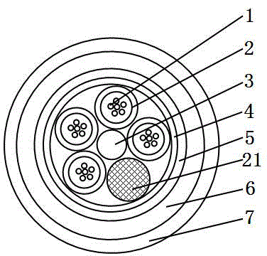 Anti-bird pecking cable and method for producing anti-bird pecking cable