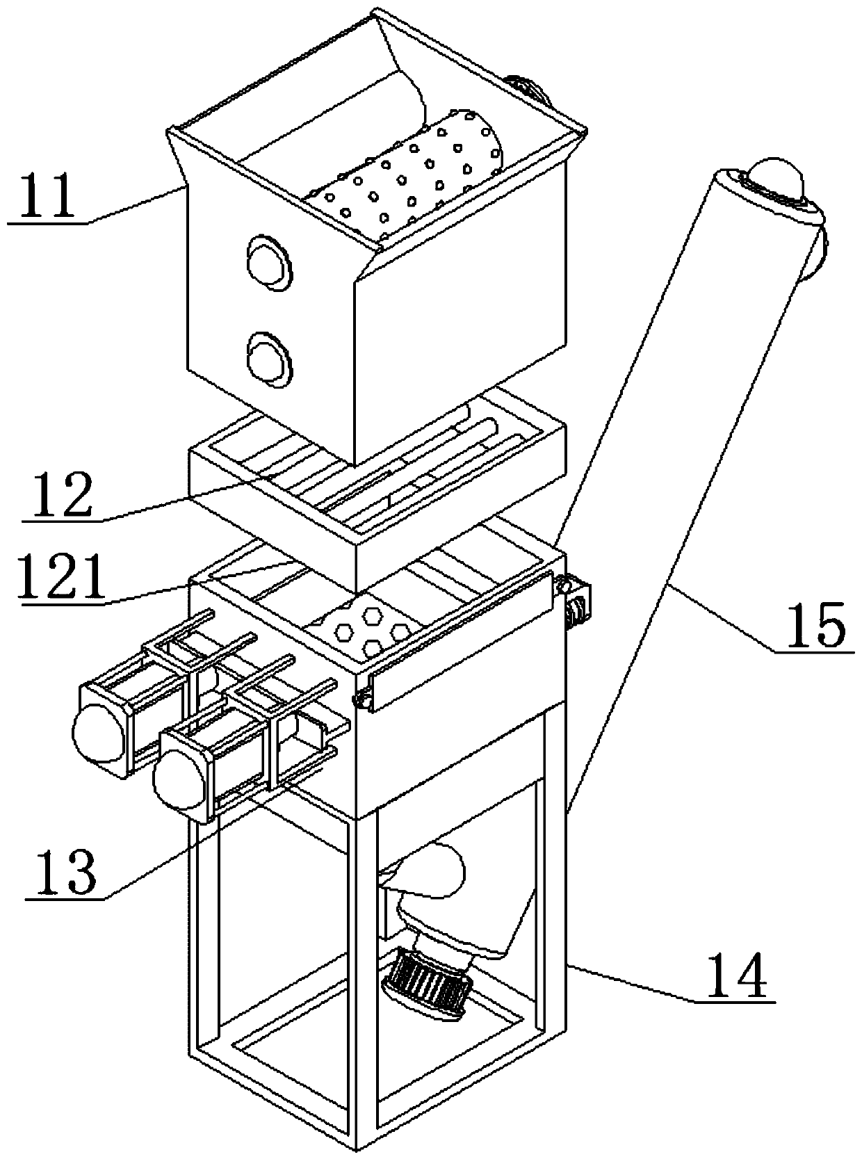 Automatic mechanical equipment for feed stirring