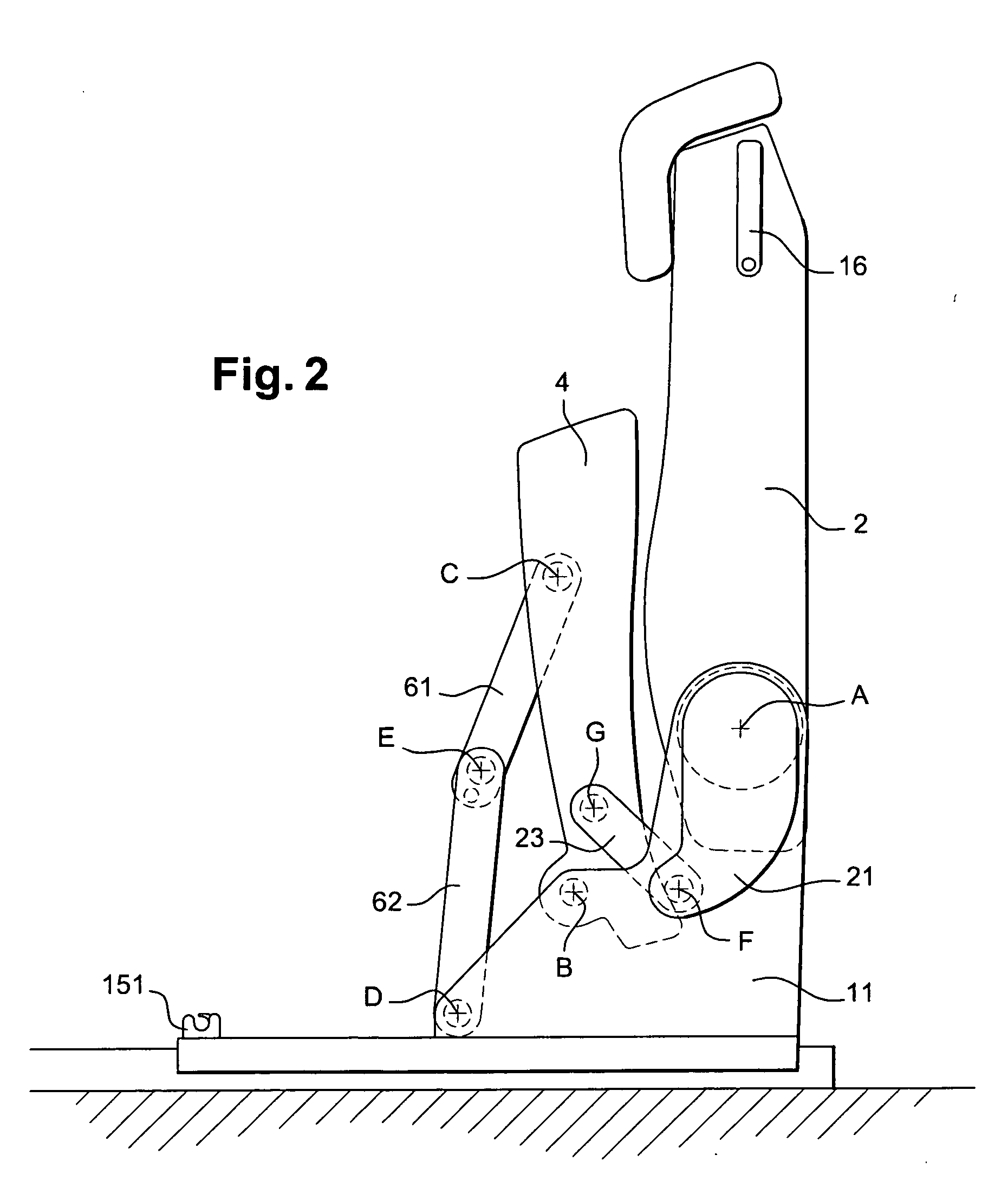 Arrangement for a seat for an automobile vehicle to limit its overall lengthwise size