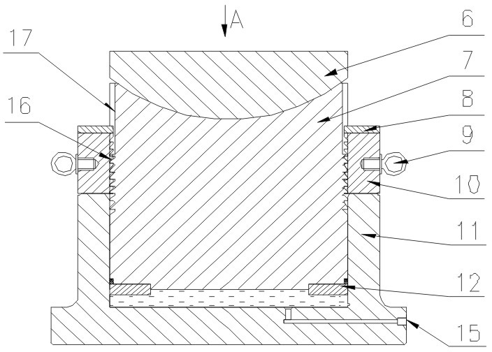 Hydraulic pressure adjustable type slipper bearing device for supporting large-sized mill barrel