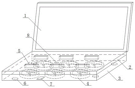 Intelligent heat radiation notebook computer