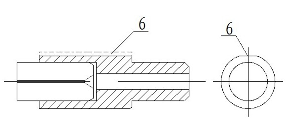 Adhesive structured pigtail type detector