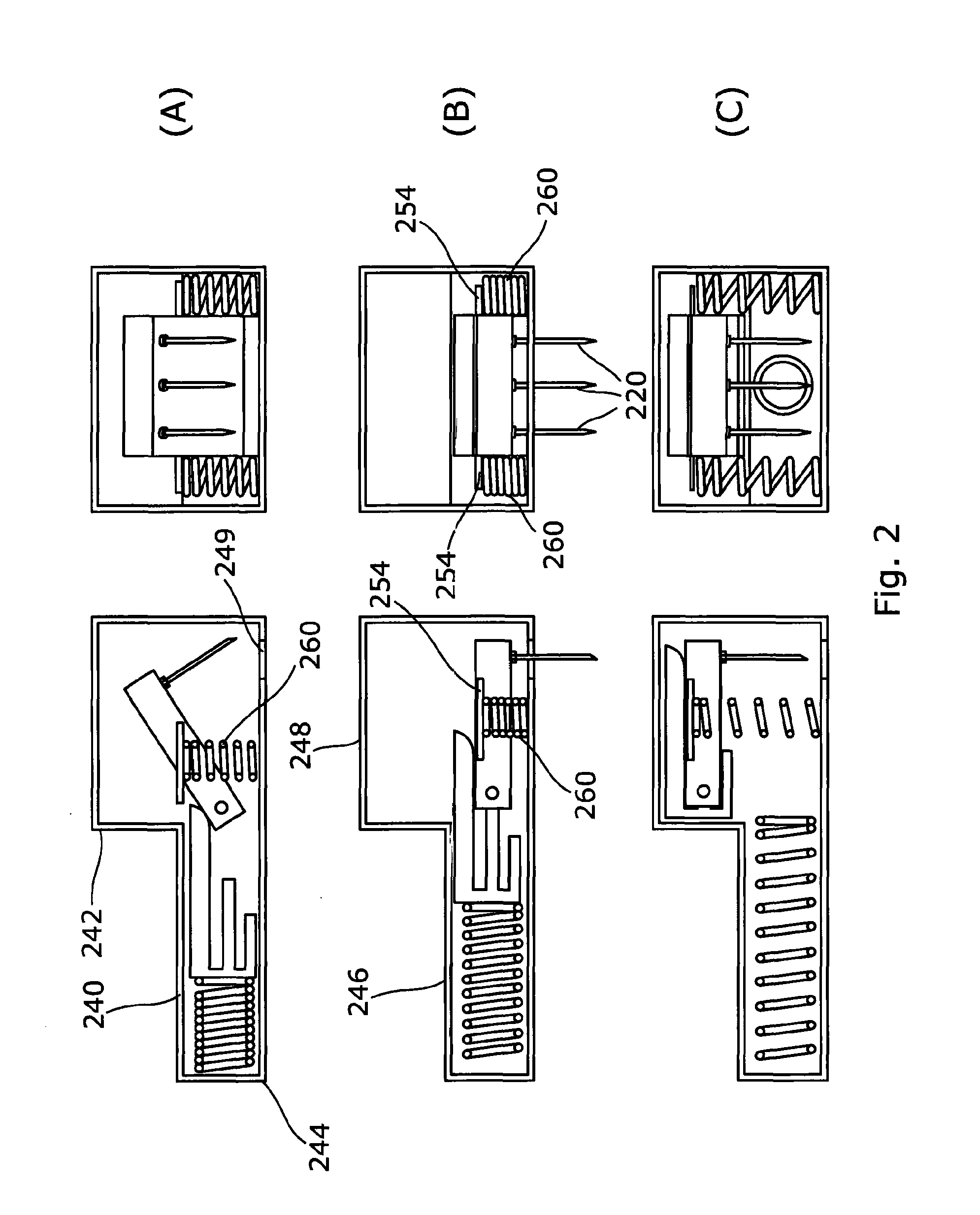 Spring driven injector apparatus with needle insertion