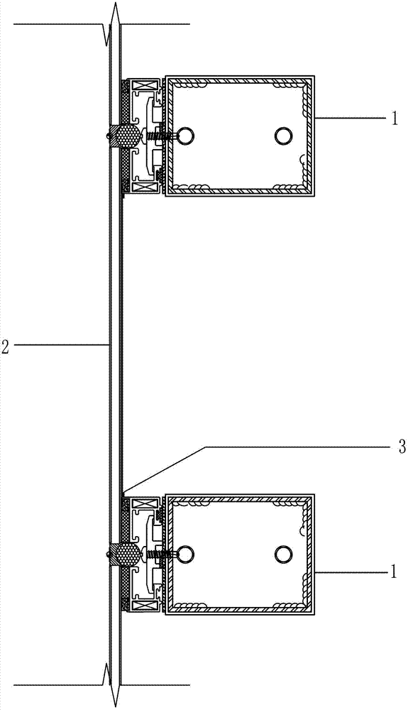 Construction technology for processing glass curtain wall into hollow glass curtain wall