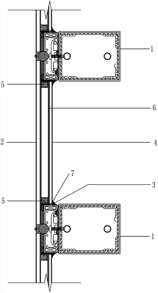 Construction technology for processing glass curtain wall into hollow glass curtain wall