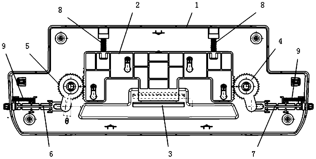 Novel lock structure for front engine compartment storage box of electric automobile