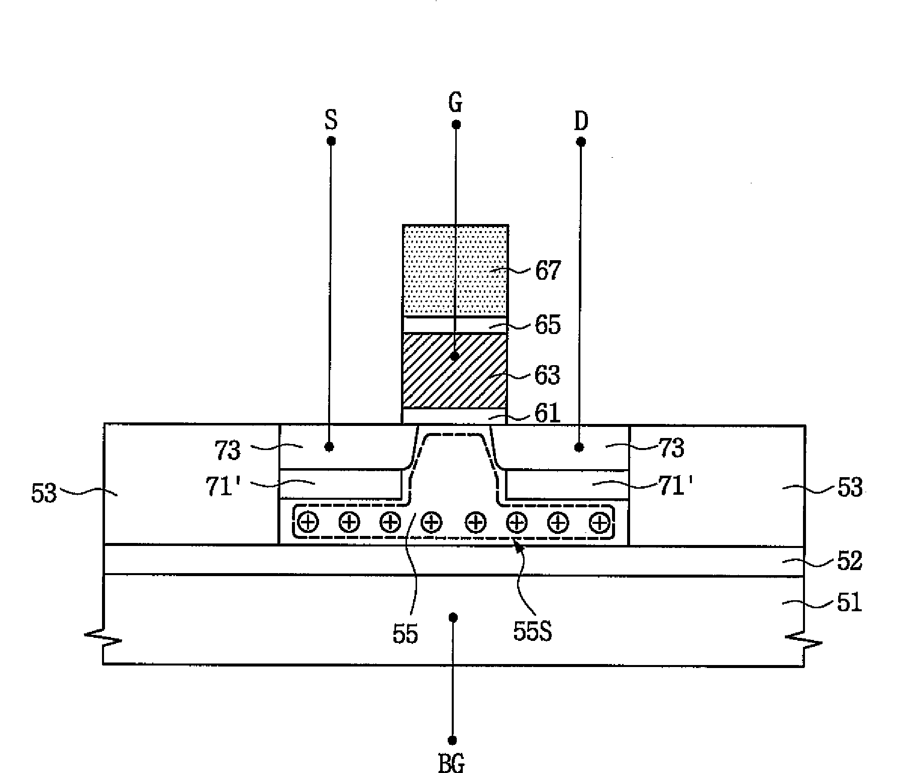 Single transistor memory device having source and drain insulating regions and method of fabricating the same