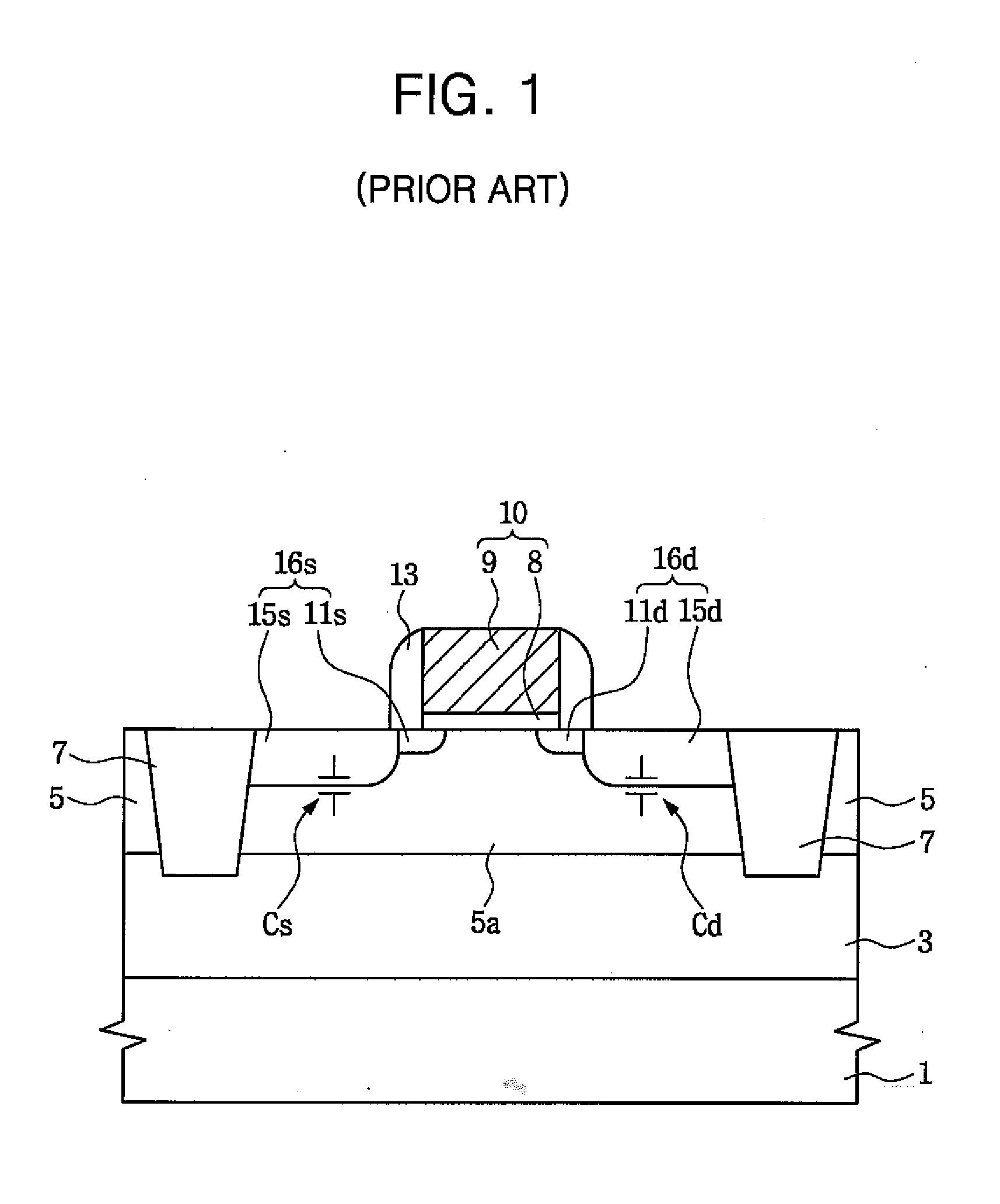 Single transistor memory device having source and drain insulating regions and method of fabricating the same