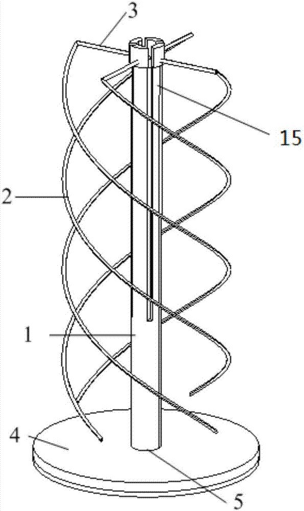 Satellite-borne four slot feeding four-arm helical antenna