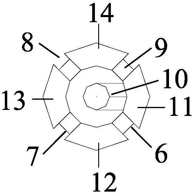 Satellite-borne four slot feeding four-arm helical antenna