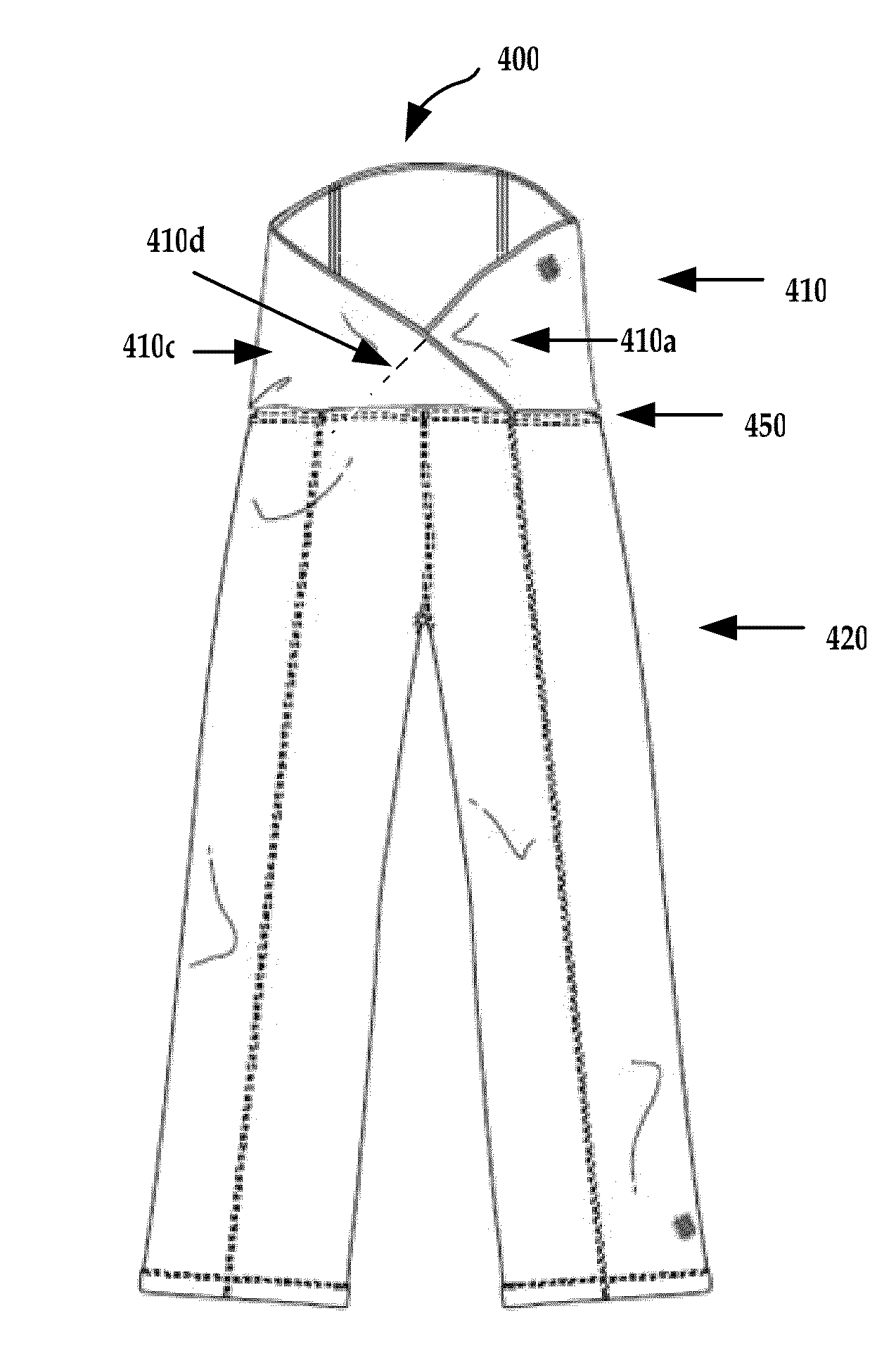 Crossover maternity panel with insert