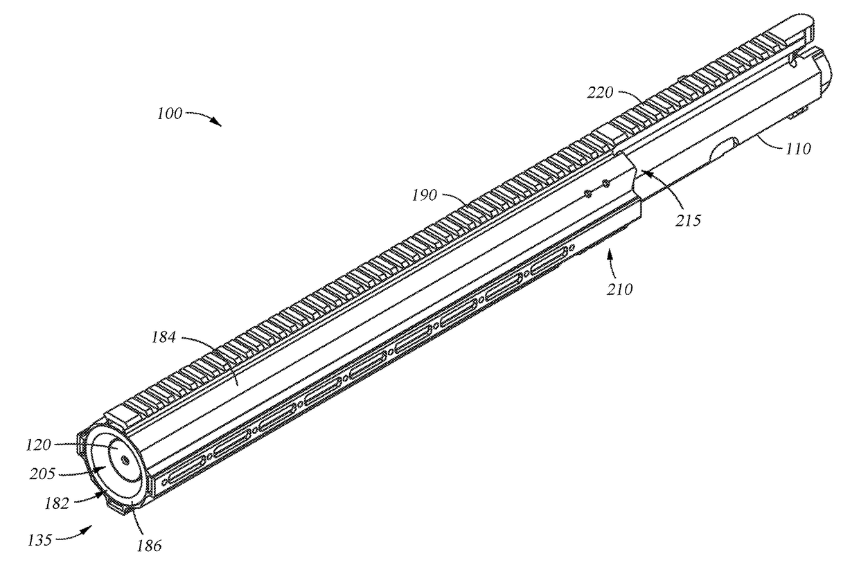 Handguard and barrel assembly with sound suppressor for a firearm