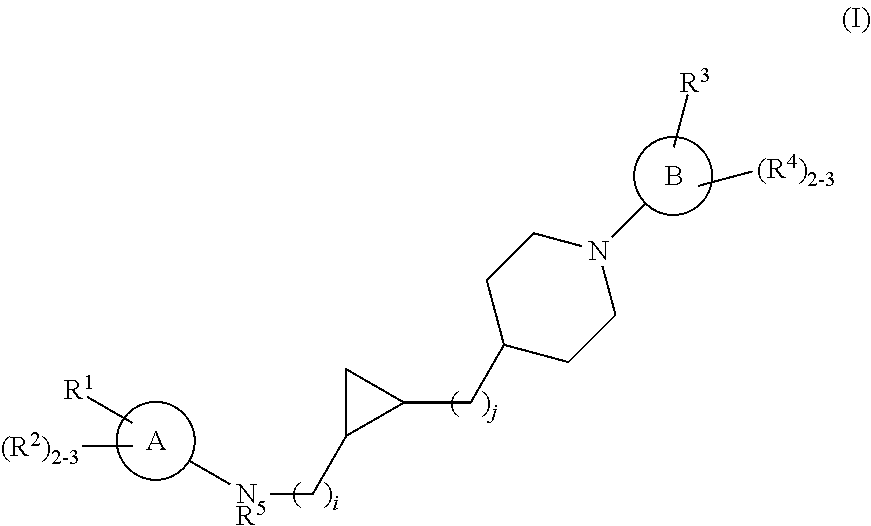 Substituted cyclopropyl compounds, compositions containing such compounds and methods of treatment