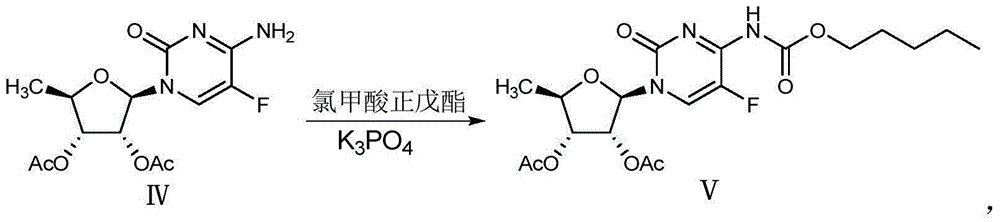 Preparation method of 2'-3'-bis-O-acetyl-5'-deoxy-5-fluoro-N4-[(pentyloxy)carbonyl]cytidine