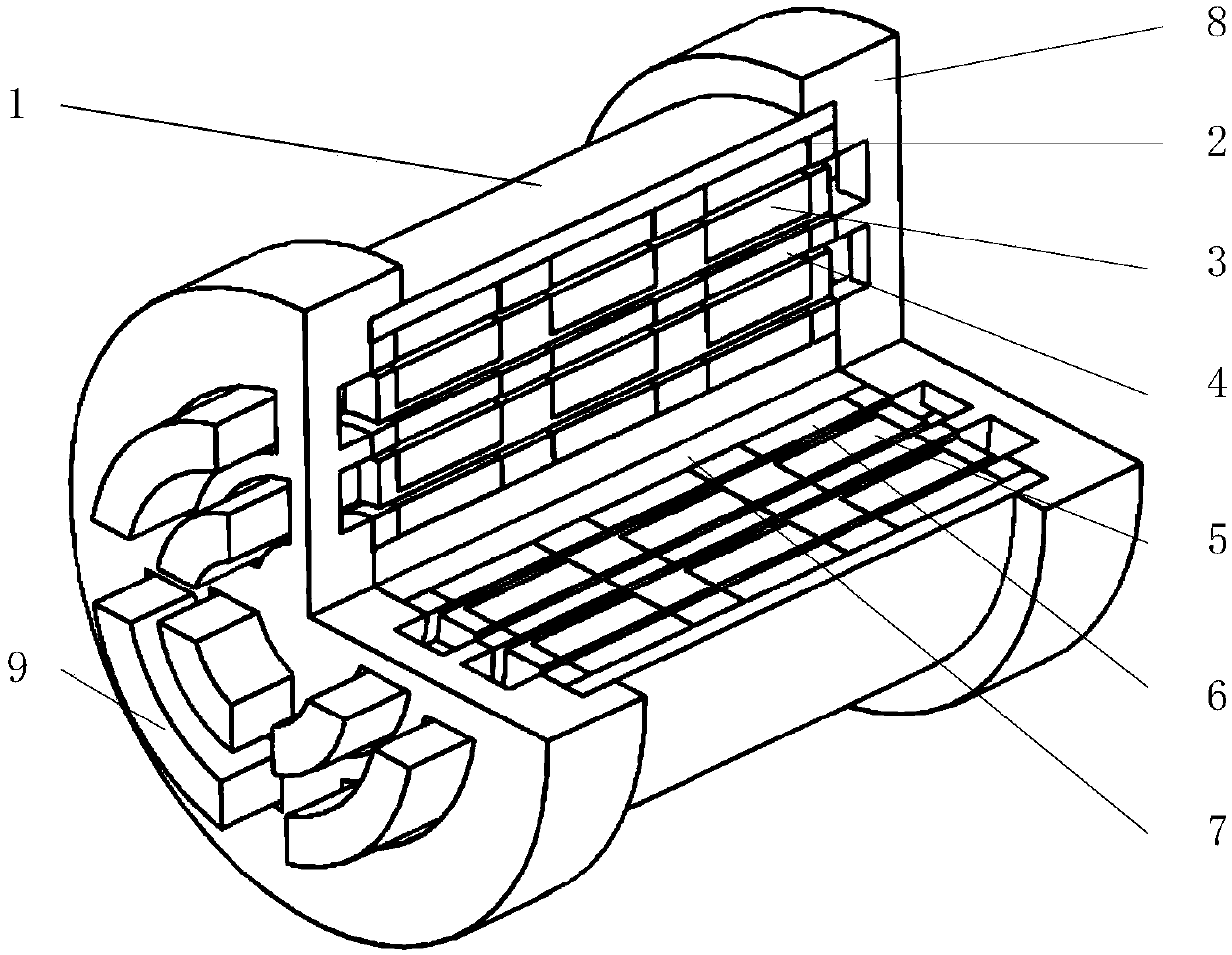 A cylindrical voice coil motor with multi-layer composite Halbach pole array