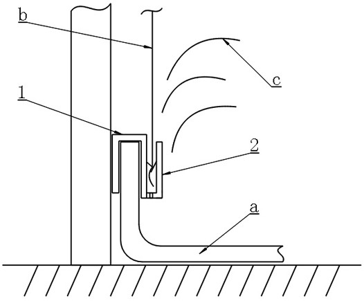 Bottom sealing piece used on bathroom damp-proof membrane