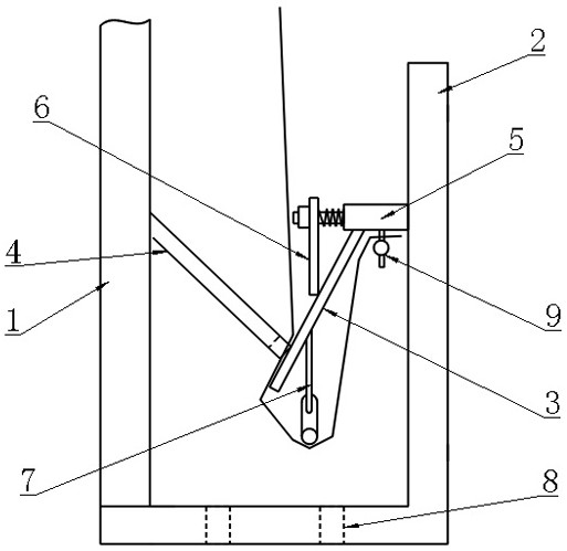 Bottom sealing piece used on bathroom damp-proof membrane