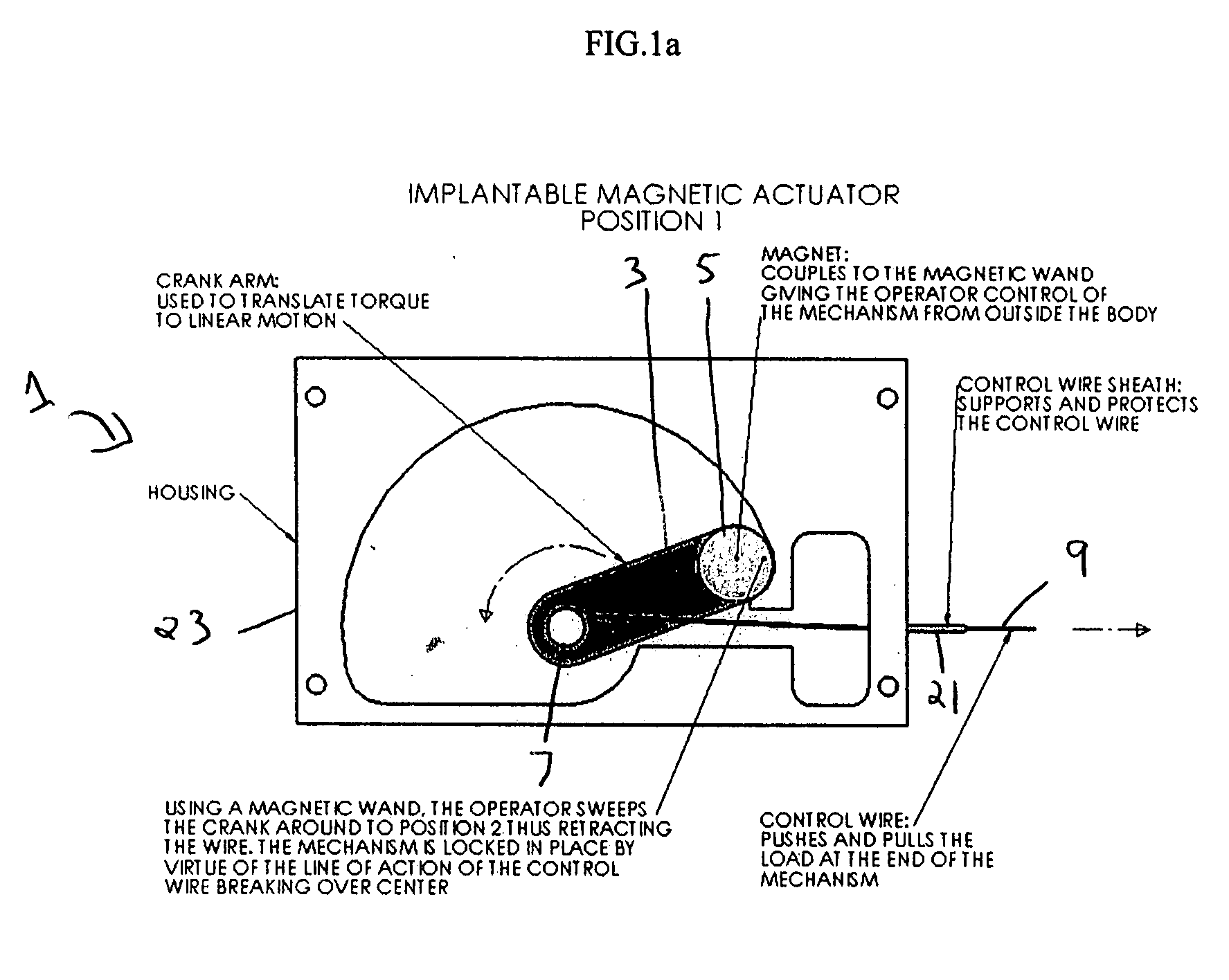 Implantable, magnetic actuator