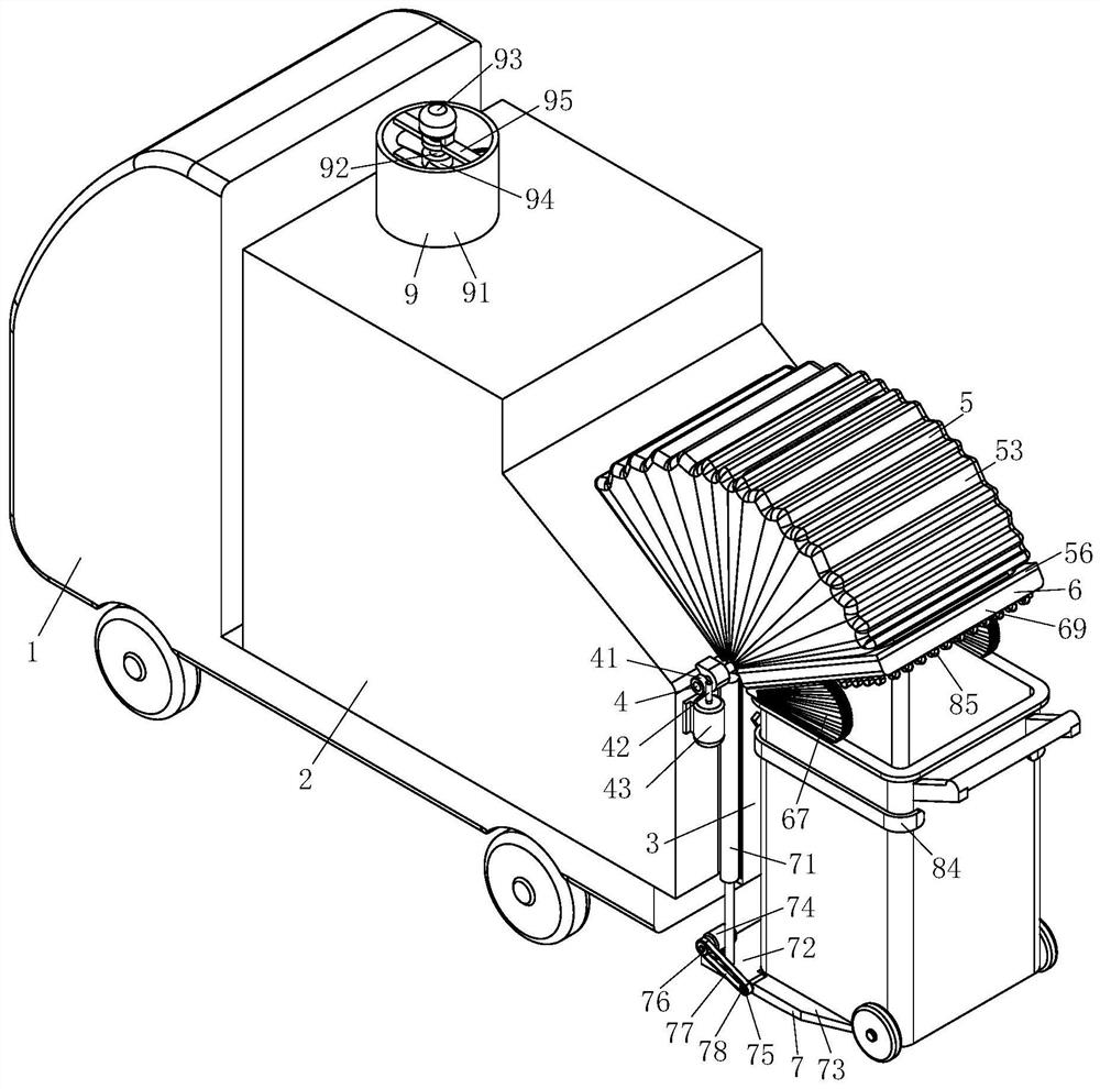 Garbage transfer trolley with deodorization function