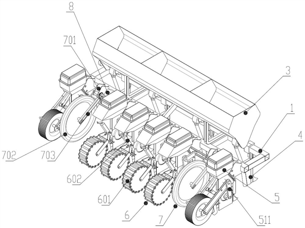 Corn and soybean composite seeding machine