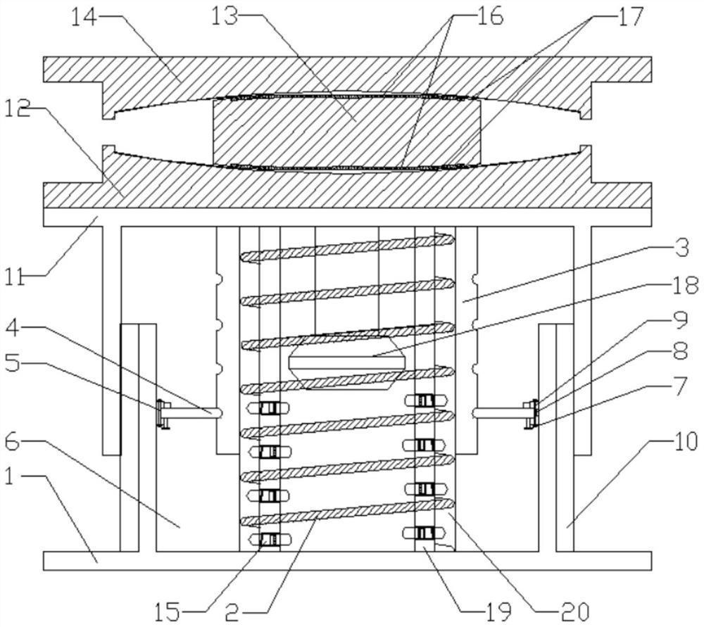 Friction pendulum type three-dimensional multi-stage vibration isolation device with inerter