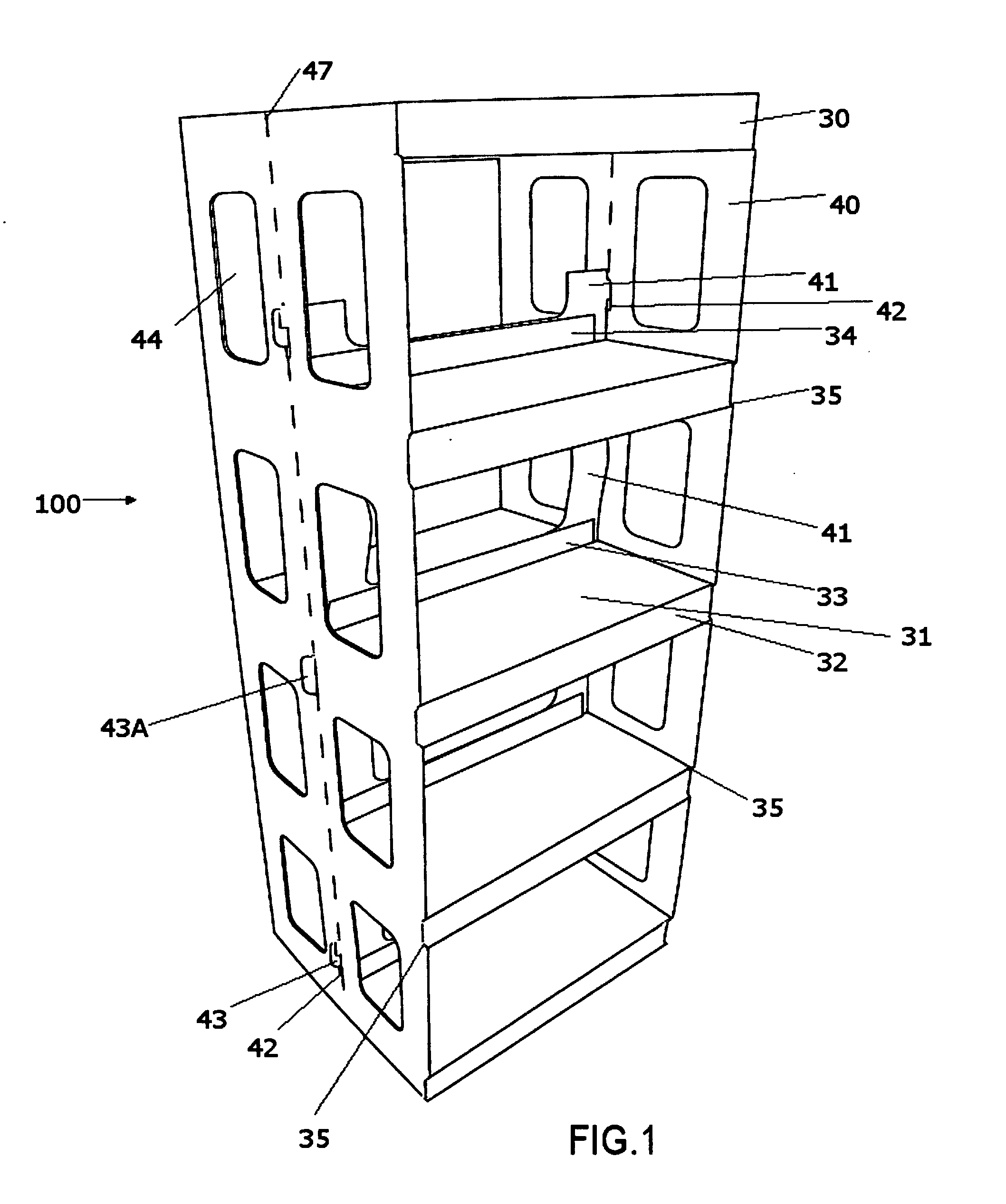 Collapsiable merchandising display