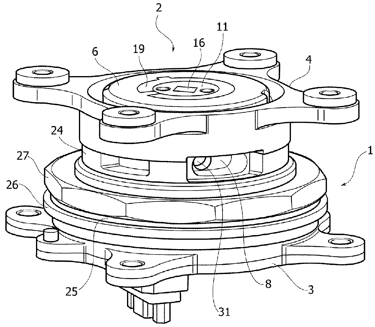 Device for holding and deploying apparatus for use in space